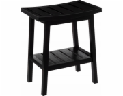 Koupelnová stolička 5five BAMBOO s poličkou na příslušenství