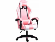 ExtraLink kancelářská židle EXTRALINK GAMING KANCELÁŘSKÁ OTOČNÁ HERNÍ KŘESLE RŮŽOVO-BÍLÁ G-525