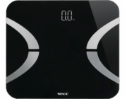 Wenko koupelnová váha LED koupelnová váha, 30 x 26 cm, černá, WENKO