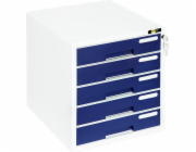 Grand Container 5 zásuvek Yellow One YL-SP05 bílá-námořnická modrá, WHITE-NAVY NAVY