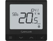 Salus  bezdrátový, přisazený regulátor teploty SQ610BRF Quantum, dobíjecí, černý