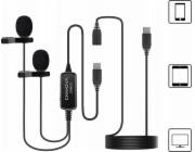 Mikrofon CKMOVA CKMOVA LCM6CD - dvojitý klopový mikrofon pro USB C