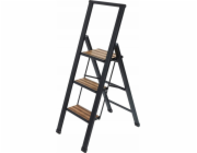 Wenko Skládací žebřík, černý, 3 schody, WENKO