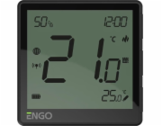 Engo  přisazený, dobíjecí, online regulátor teploty ZigBee, černý EONEBATB