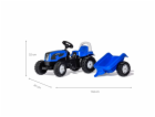 Šlapací traktor s vlečkou Rolly Kid Landini modrý