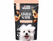PAN MIESKO Kousky v omáčce Telecí s králíkem - velmi chutné maso pro psy - 150g
