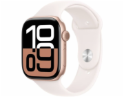 Apple Watch Series 10 GPS 42mm Rose Gold Aluminium Case with Light Blush Sport Band - S/M