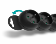 Connect IT prodlužovací kabel 230 V, 5 zásuvek, 3m, s vypínačem (černý)