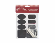 KILNER Black 24 ks černé - papírové etikety na sklenice a láhve Kilner Chalk Labelling set štítků popisovatelné křídou, 26ks