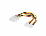 Kabel napájecí HDD, FDD 5,25"-2x3,5"