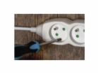 Prodlužovací kabel 7 m / 5 zásuvek / bílý / PVC / 1,5 mm2