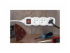 Prodlužovací kabel 5 m / 4 zásuvky / s vypínačem / bílý /...