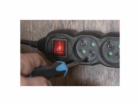 Prodlužovací kabel 5 m / 3 zásuvky / s vypínačem / černý ...