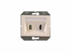 USB a HDMI zásuvka Vilma XP500, bílá