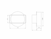 Větrací rozpěrka EUROPLAST KSD1, 110 x 55 mm, D100
