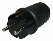 Zástrčka N&L, 3P, 16A, 250V, IP44, černá