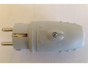 Zástrčka N&L, 16A, 250V, IP44, šedá barva