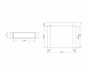 EUROPLAST KT25, 220 x 55 mm Odvětrávací odpaliště