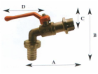 Zahradní baterie TDM Brass, 3/4"