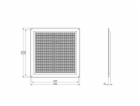 Větrací mřížka EUROPLAST VR2525B, 250 x 250 mm