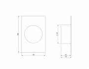 Větrací rozpěrka EUROPLAST VA150, 160 x 250 mm, D150