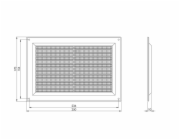 Ventilační mřížka EUROPLAST VR2517, 250 x 170 mm