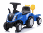 Hračkářský tlačný traktor NEW HOLLAND 658T, modrý