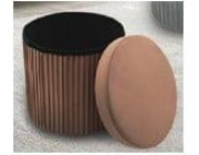 Pouf Domoletti HS522-7, hnědý 38 cm x 38 cm x 38 cm