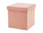 Pouf Domoletti HS522-11, růžový, 38 cm x 38 cm x 38 cm