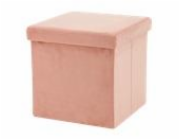 Pouf Domoletti HS522-11, růžový, 38 cm x 38 cm x 38 cm