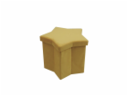 Hvězdicový pouf HS522-6 45 x 43 x 38 cm krémový