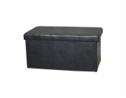 Pouf Domoletti XYF634B, černý, 76,5 cm x 40,5 cm x 40,5 cm