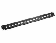 NE PATCH PANEL 19" 16p. neosazený, 1U