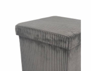 Pouf DOMOLETTI MATEO, šedý, 38×38×38 cm