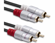 Kabel 2xRCA samec / 2xRCA samec | 0,5 m | Černá