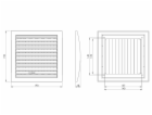 Plastová mřížka EUROPLAST N12R, 190 x 190 mm