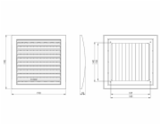 Plastová mřížka EUROPLAST N12R, 190 x 190 mm