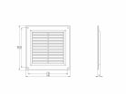 Ventilační mřížka EUROPLAST VR1515, 150 x 150 mm