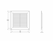 Ventilační mřížka EUROPLAST VR1515, 150 x 150 mm