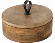 Boltze KABIR kulatá krabička, mangové dřevo, 19 cm