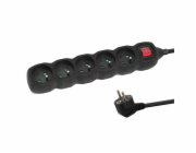 Esperanza ELK215K napájecí prodlužovačka 3 m 5 AC zásuvky / AC zásuvek Vnitřní Černá