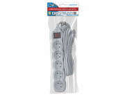 Esperanza ELK215W napájecí prodlužovačka 3 m 5 AC zásuvky / AC zásuvek Vnitřní Bílá