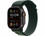Apple Watch Ultra 2 GPS + Cellular 49mm Black Titanium Case with Dark Green Alpine Loop - Small