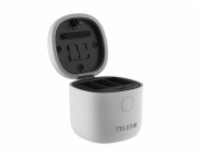 3-slot waterproof charger Telesin Allin box for GoPro Hero 9 / Hero 10 / Hero 11 / Hero 12 + 3 batteries (GP-BTR-906-GY-B)