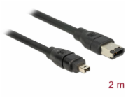 Delock Firewire 6-pin - Firewire 4-pin, 2m, černá (82577)