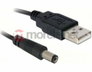 Delock USB kabel USB-A - DC 5,5 x 2,1 mm 1 m černý (82197)