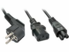 Lindy Schuko IEC C13 & C5 napájecí kabel - 30047