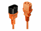 Lindy IEC 13/14 napájecí kabel Orange 2m - 30475