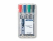 Fix na flipchart Staedtler LUMOCOLOR, 4 barvy v pouzdře (STA308)