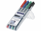 Staedtler Fóliová pera Lumocolor F 0,6mm pouzdro 4 ks. (S...